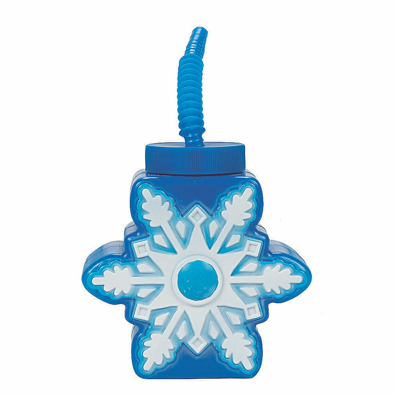 Snowflake Novelty Cup With Straw
