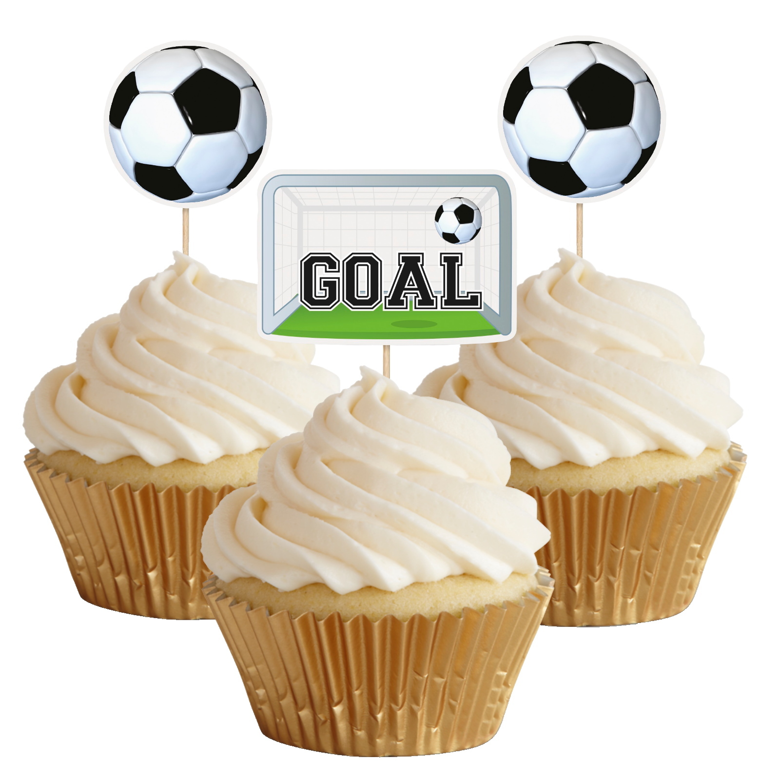 Soccer Cupcake Picks (Pack of 6)