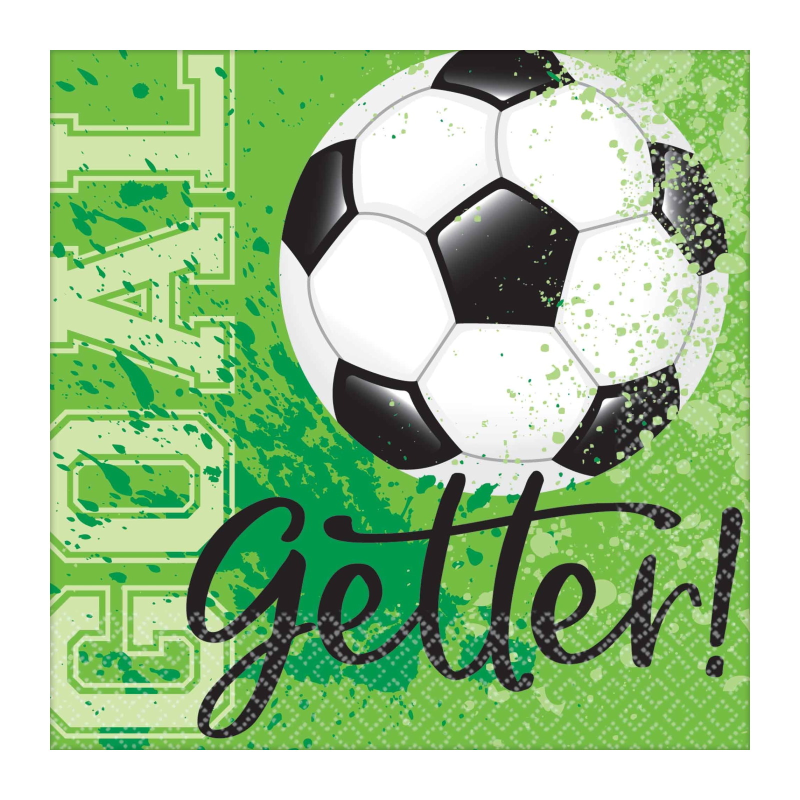Goal Getter Soccer Small Paper Napkins / Serviettes (Pack of 36)