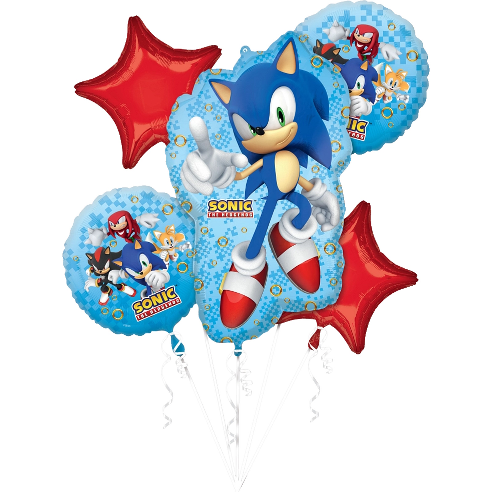 Sonic the Hedgehog Helium Balloon Bouquet