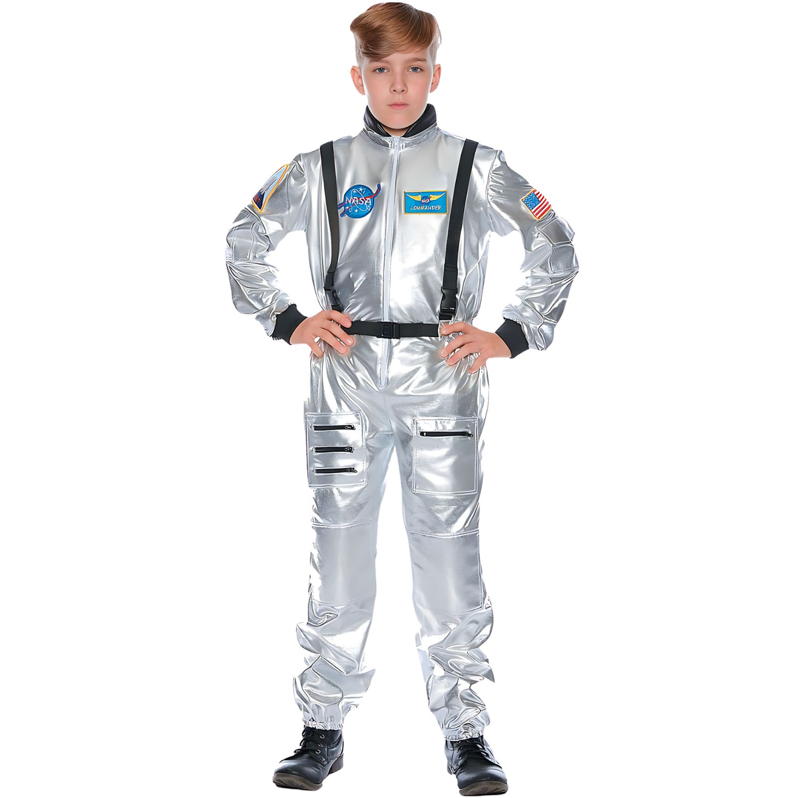 Kids Silver Astronaut Costume