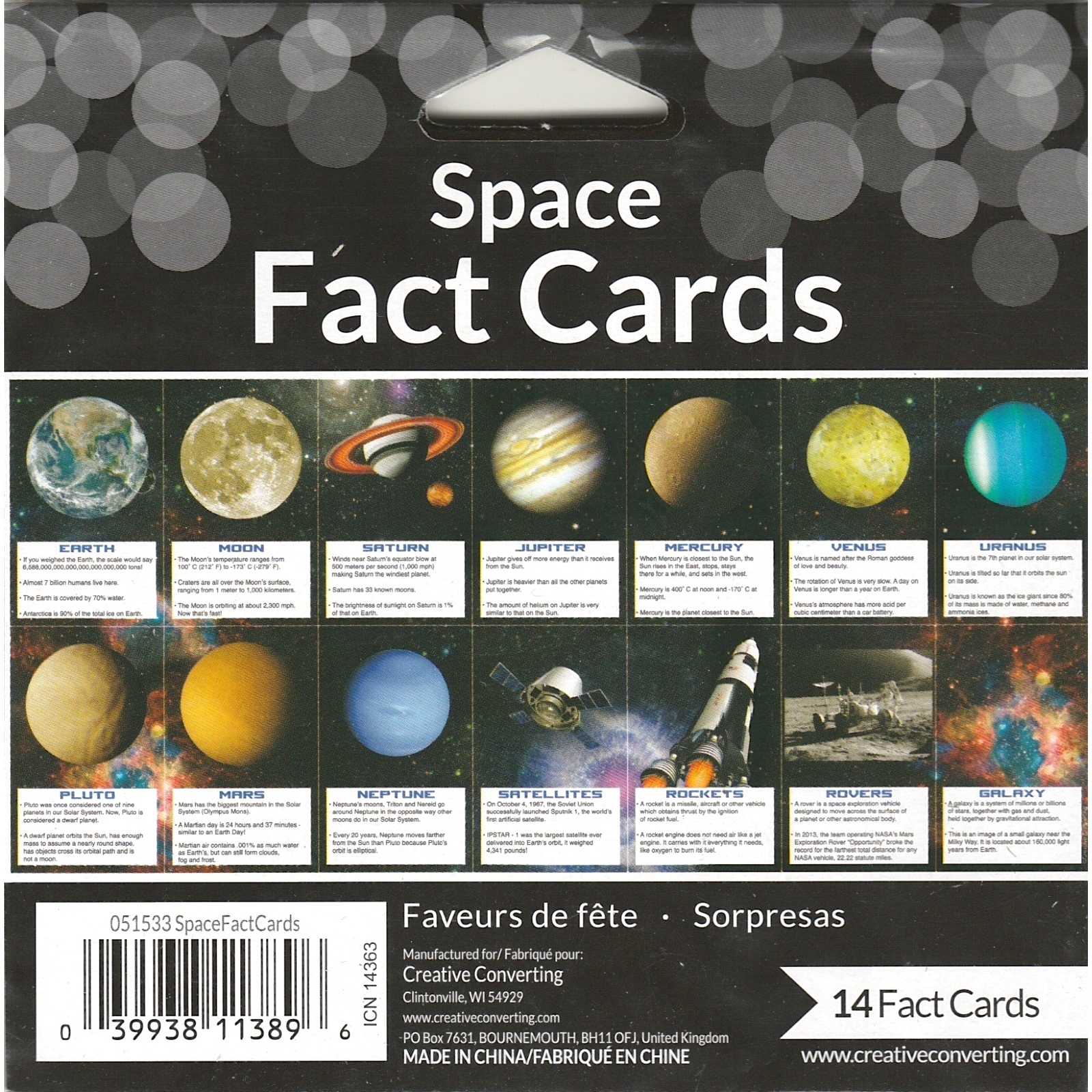 Space Blast Fact Cards (Pack of 14)