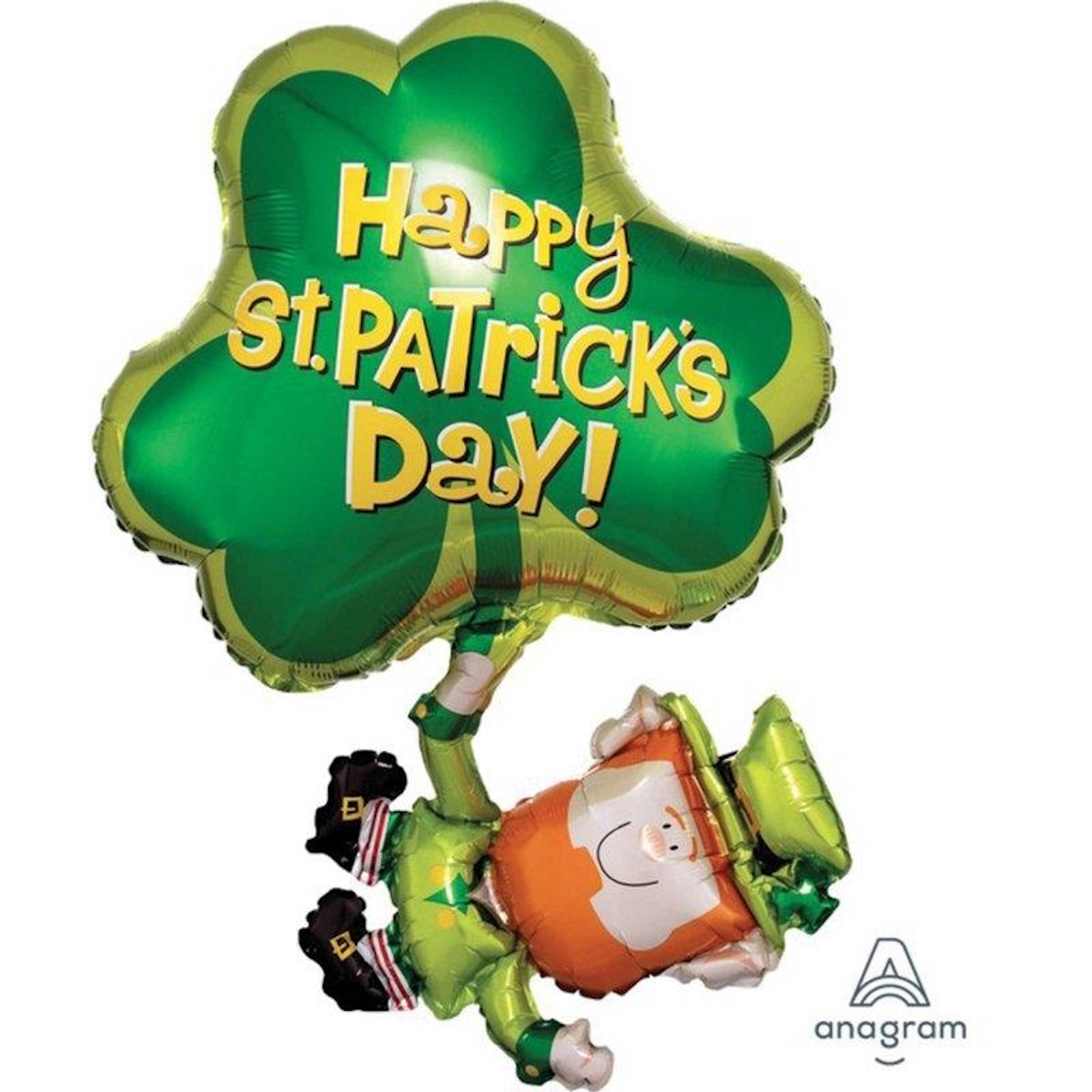 Happy St. Patrick's Day Leprechaun SuperShape Foil Balloon