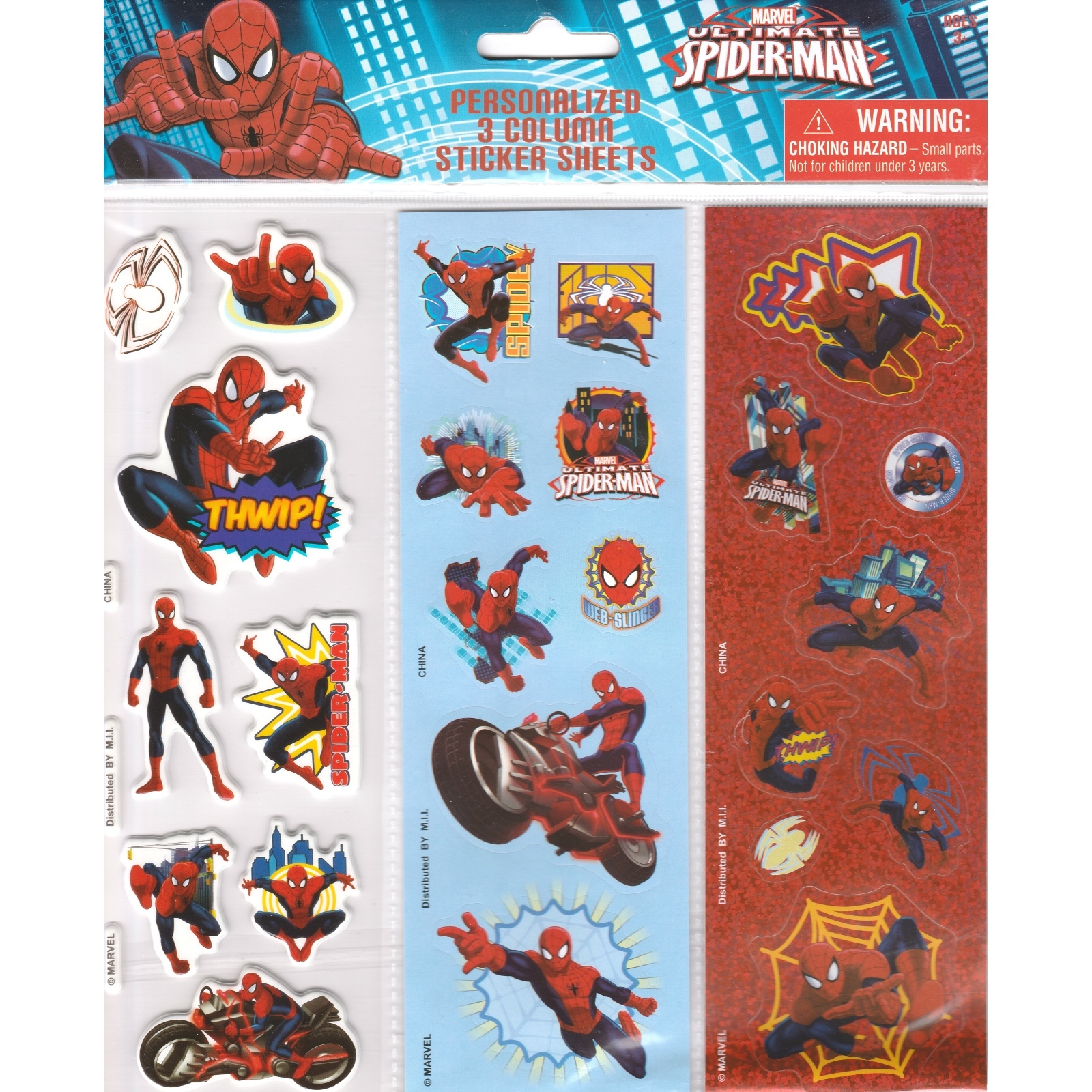 Spiderman Sticker Set (3 Sheets)