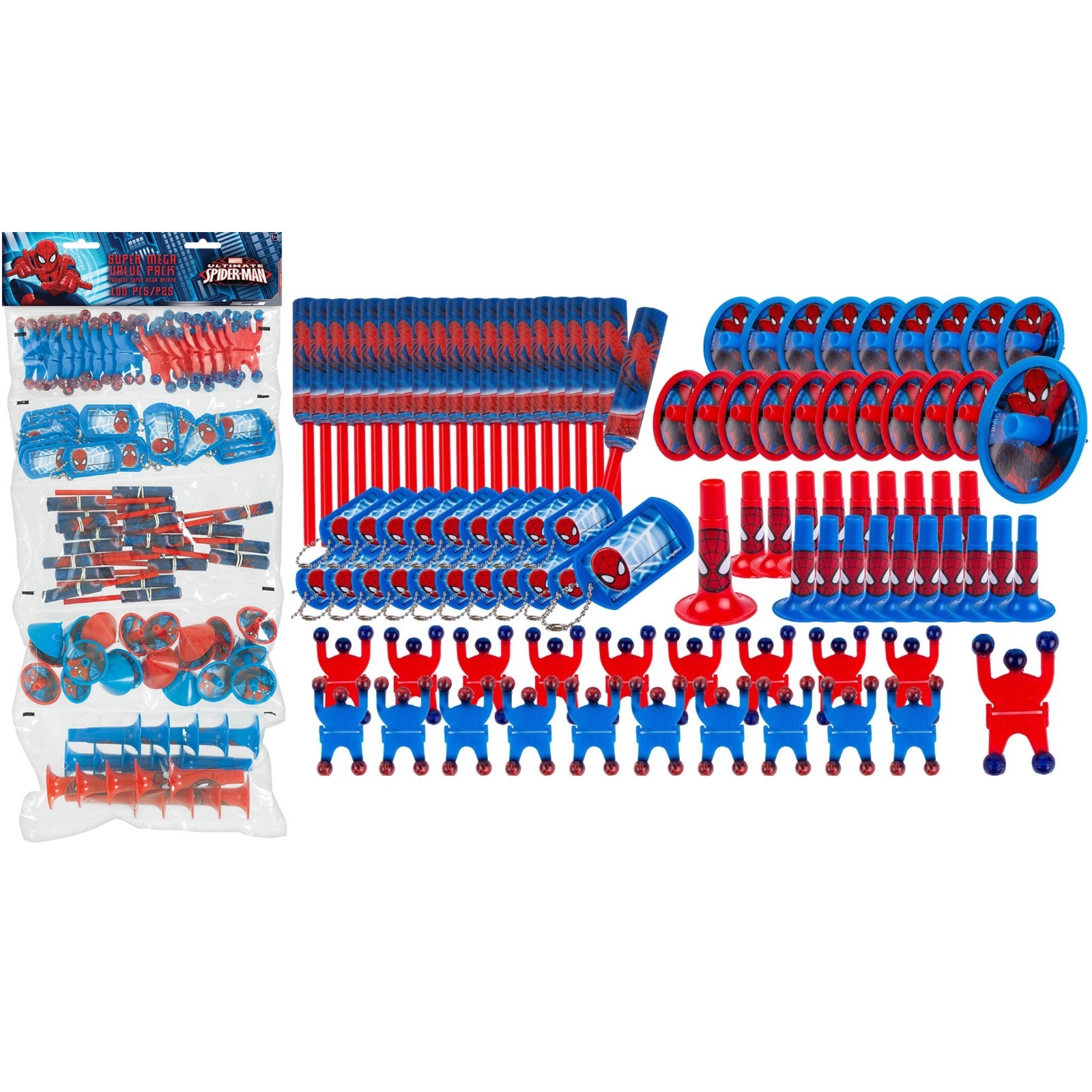 Spiderman Super Mega Value Favour Pack (100 Pieces)