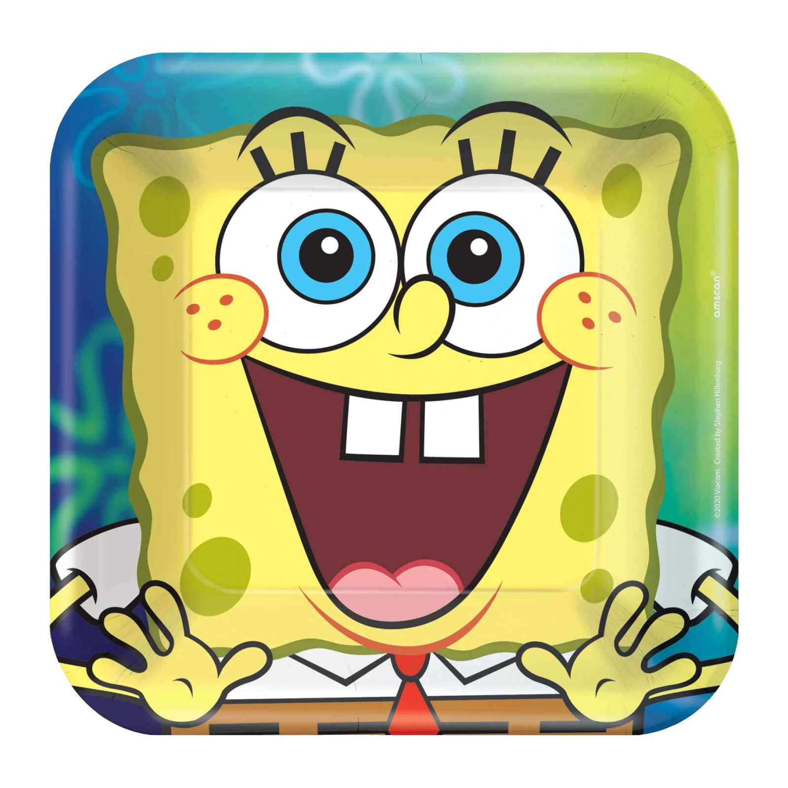 SpongeBob SquarePants Small Square Paper Plates (Pack of 8)