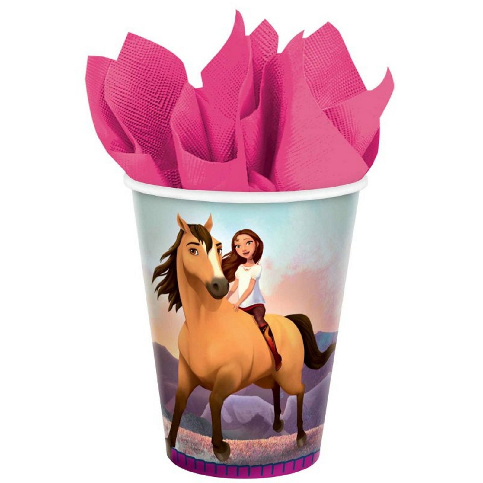 Spirit Riding Free Paper Cups 266ml (Pack of 8) - Discount Party Supplies