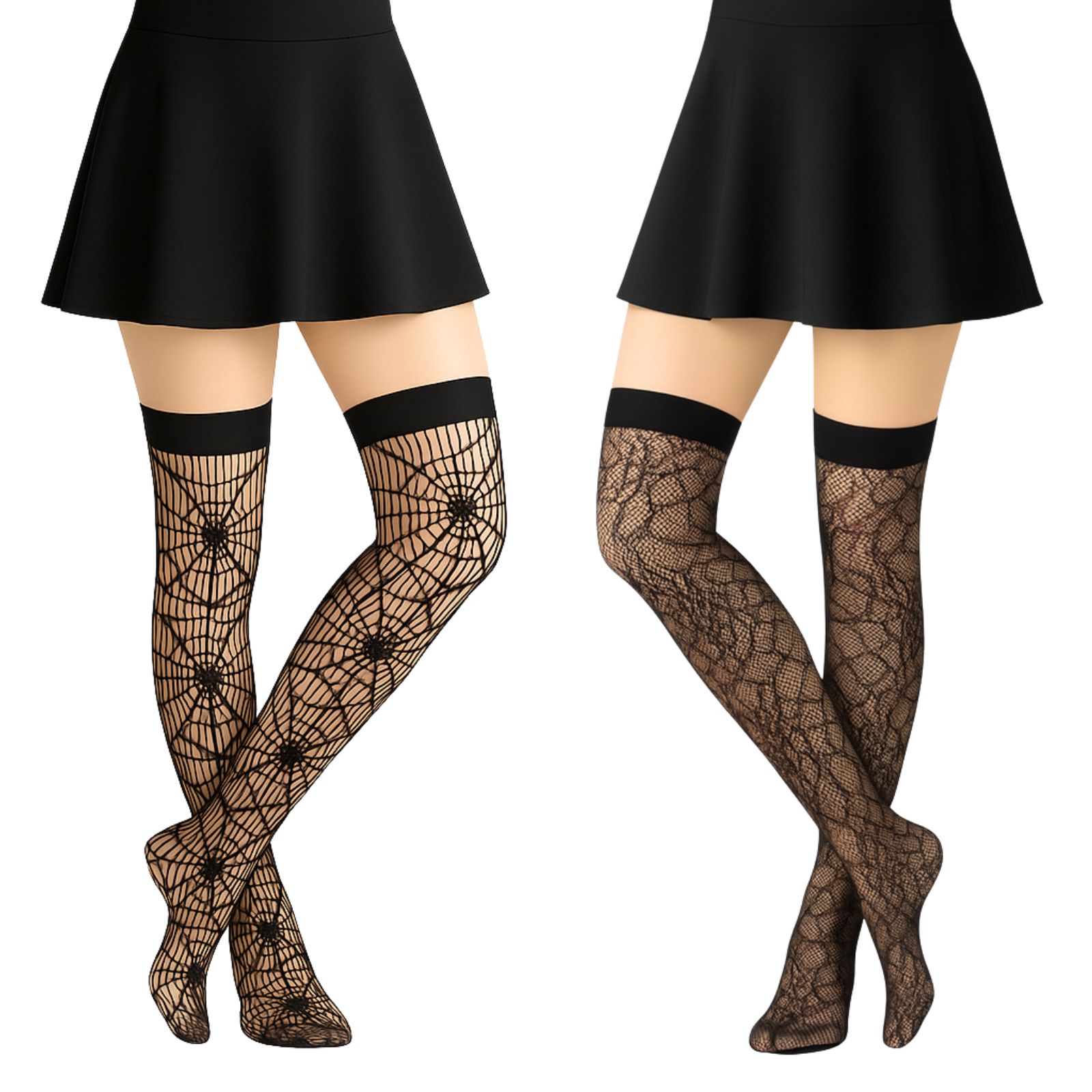 Pair of Over The Knee Web Adult Stockings (1 Only) 