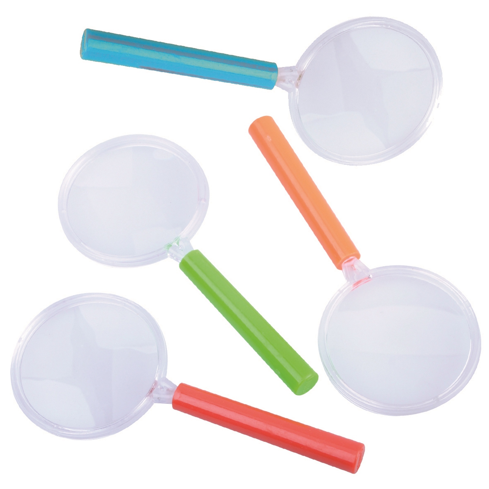 Plastic Coloured Magnifying Glasses (Pack of 4)