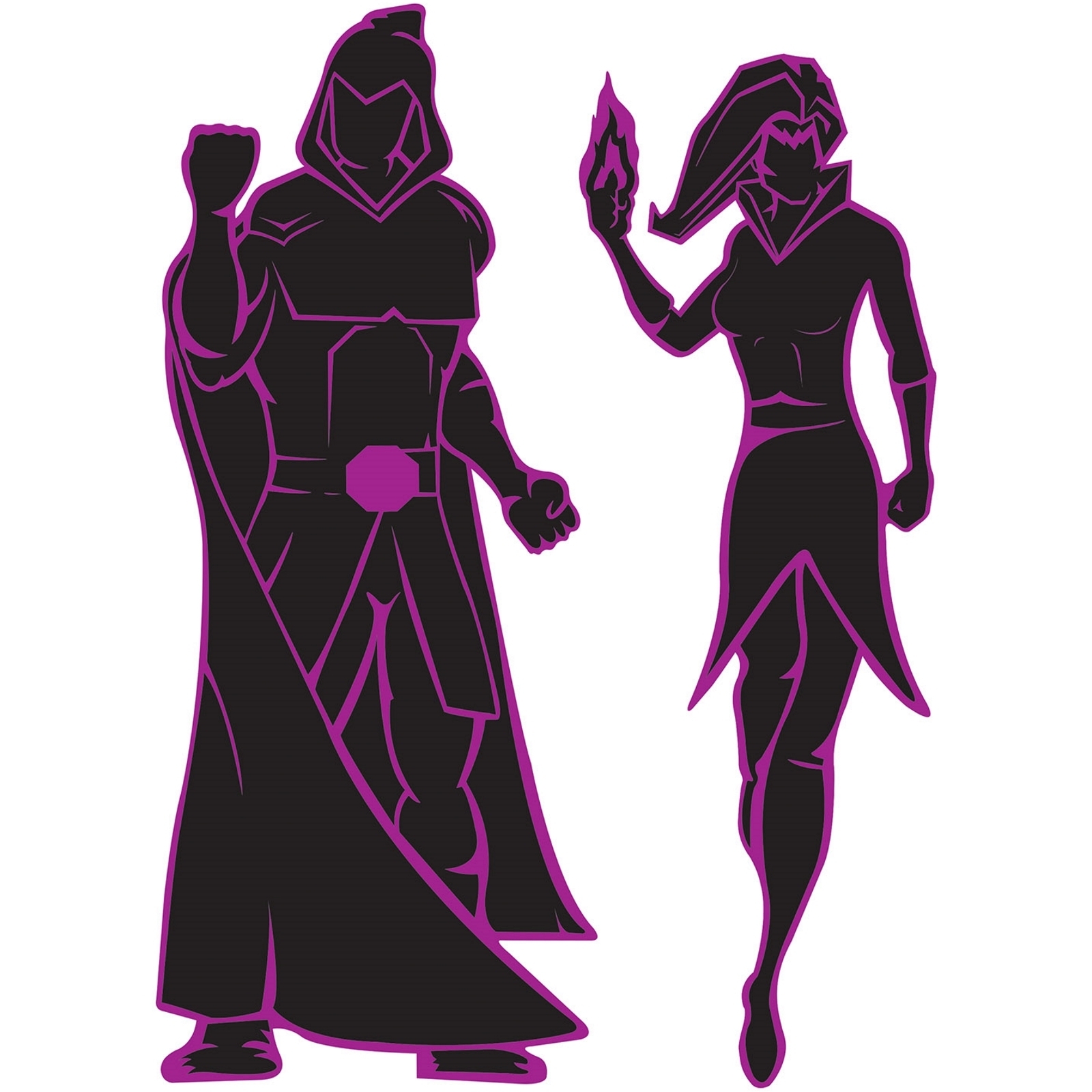 Superhero Villain Silhouttes (Pack of 2)