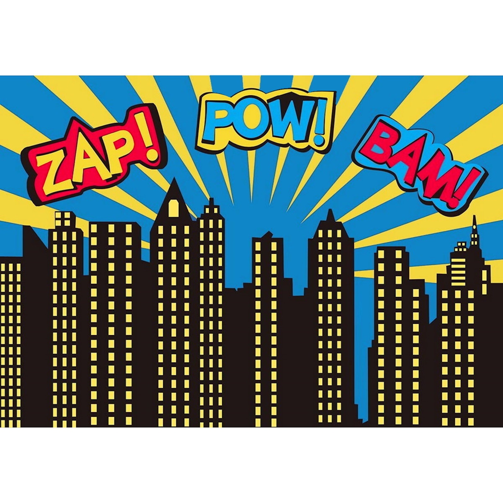 Superhero Comics Large Fabric Backdrop