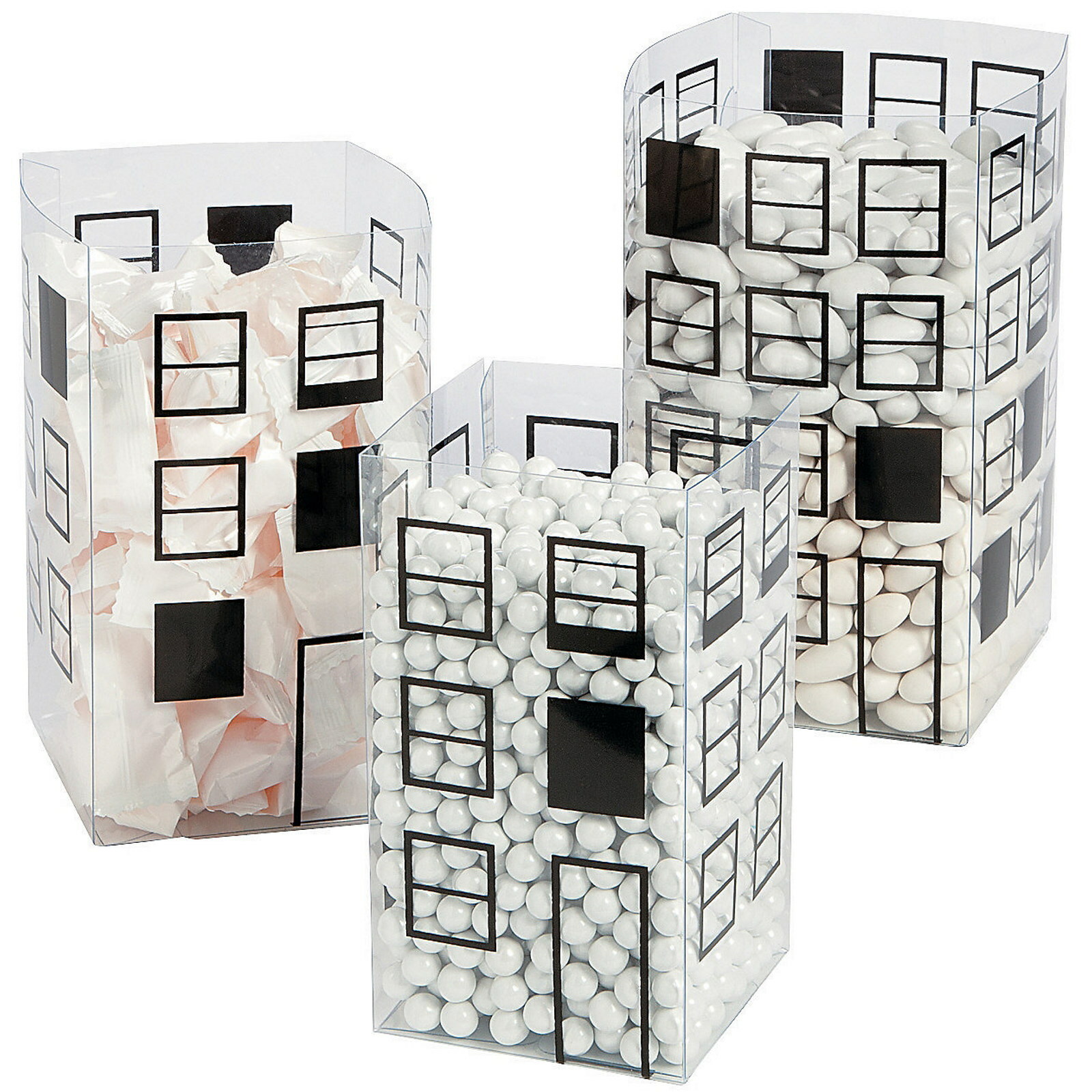 Cityscape Plastic Lolly Containers (Set of 6)