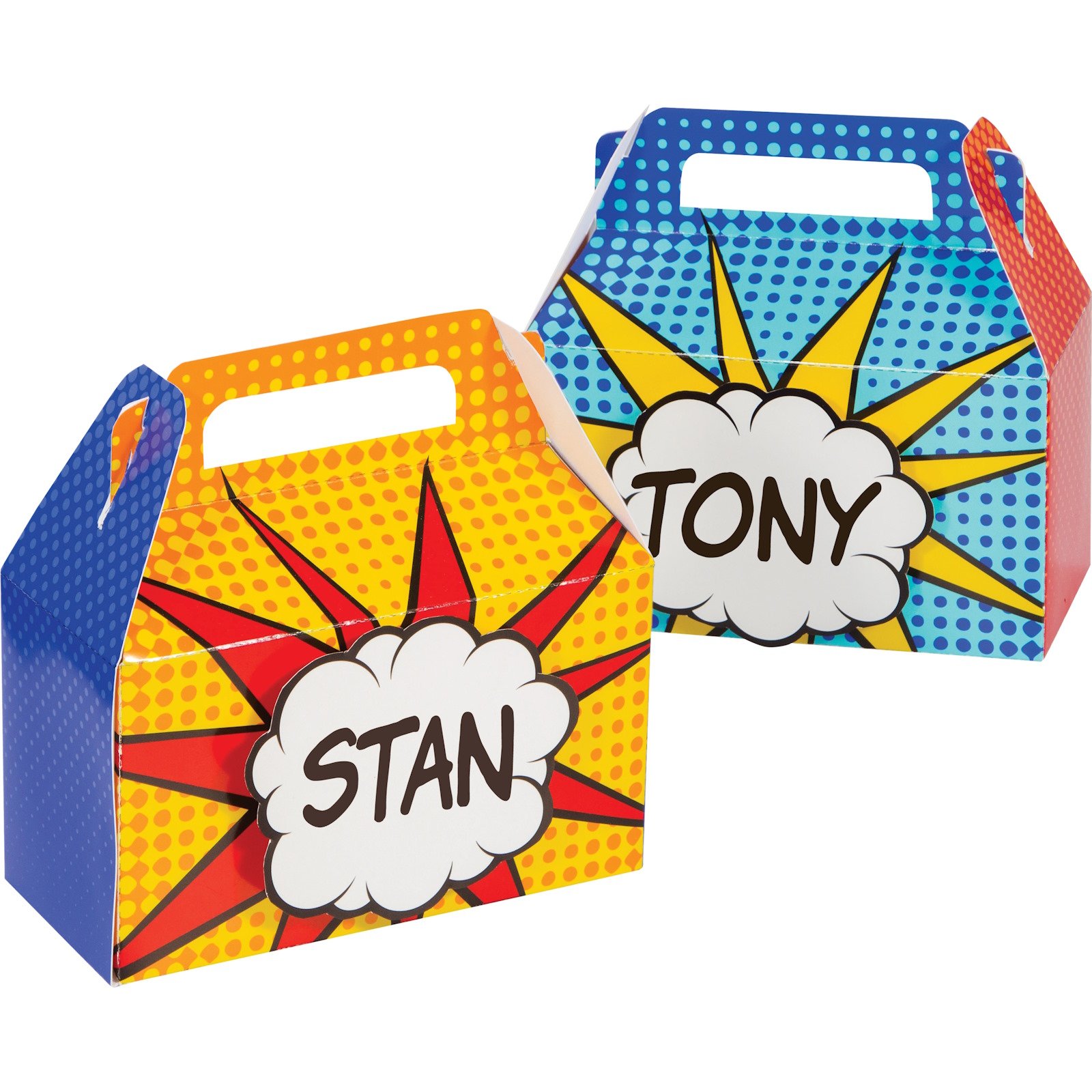 Superhero Slogans Treat Boxes (Pack of 4)