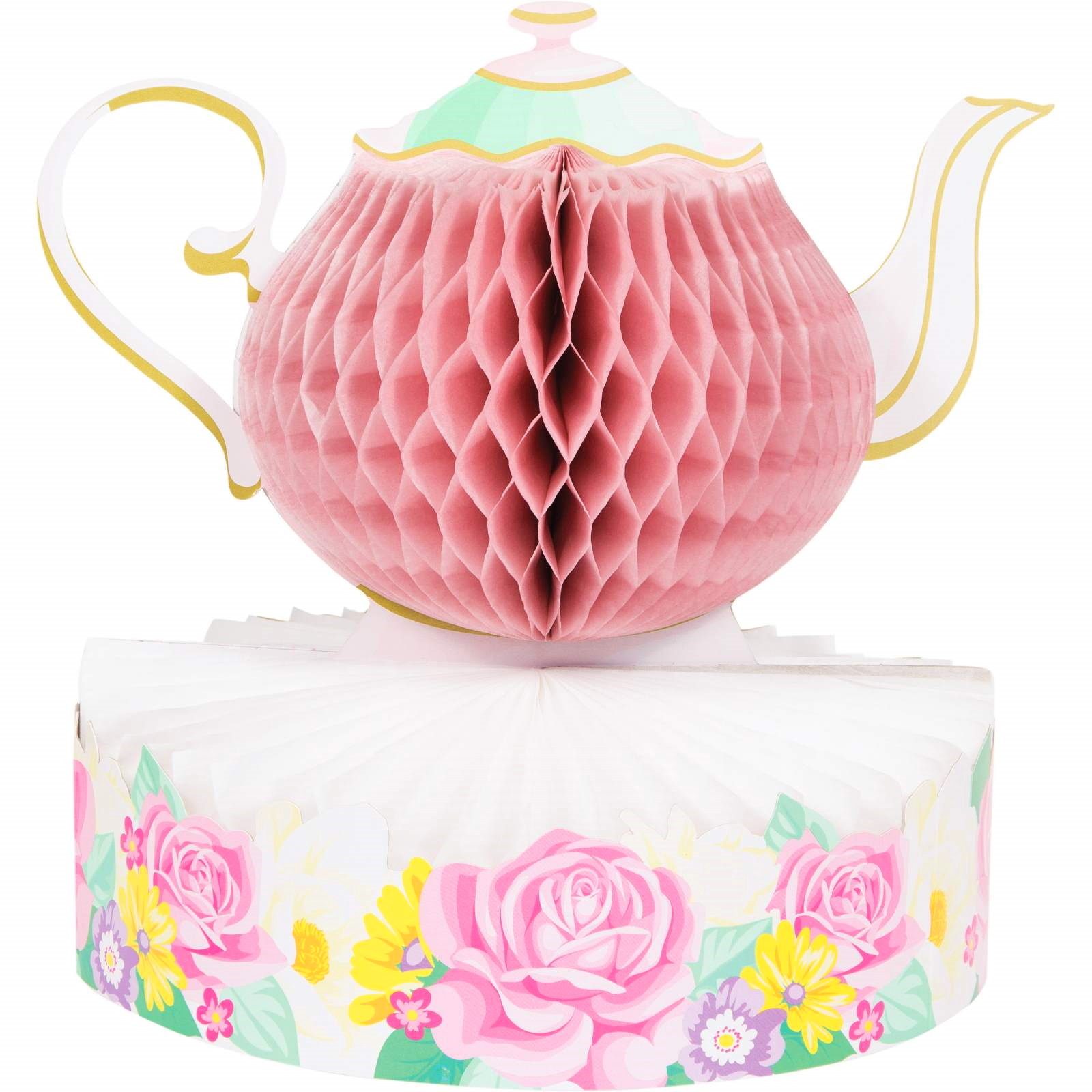 Floral Tea Party Teapot Table Centrepiece