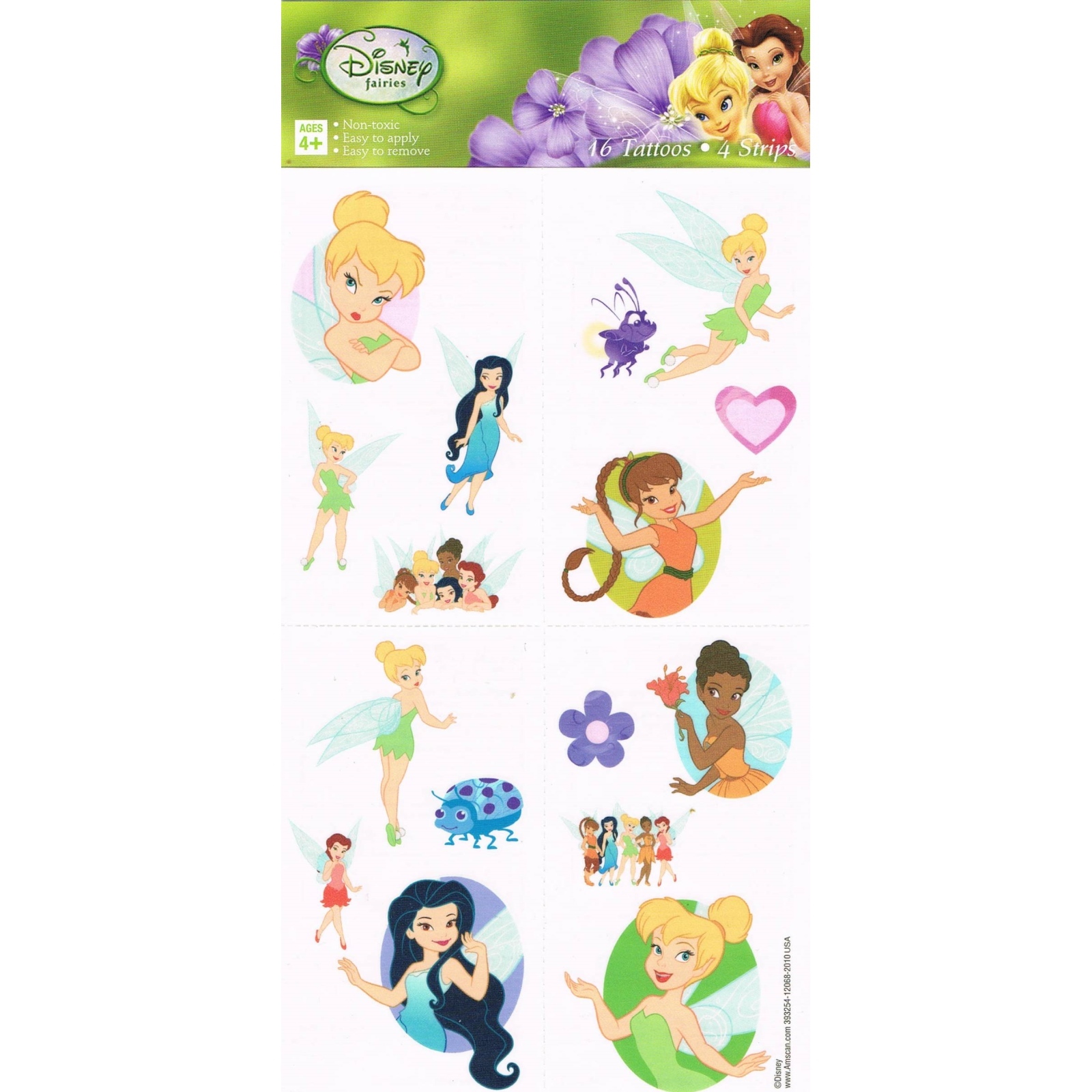 Tinkerbell Fairies Tattoos (1 Sheet)