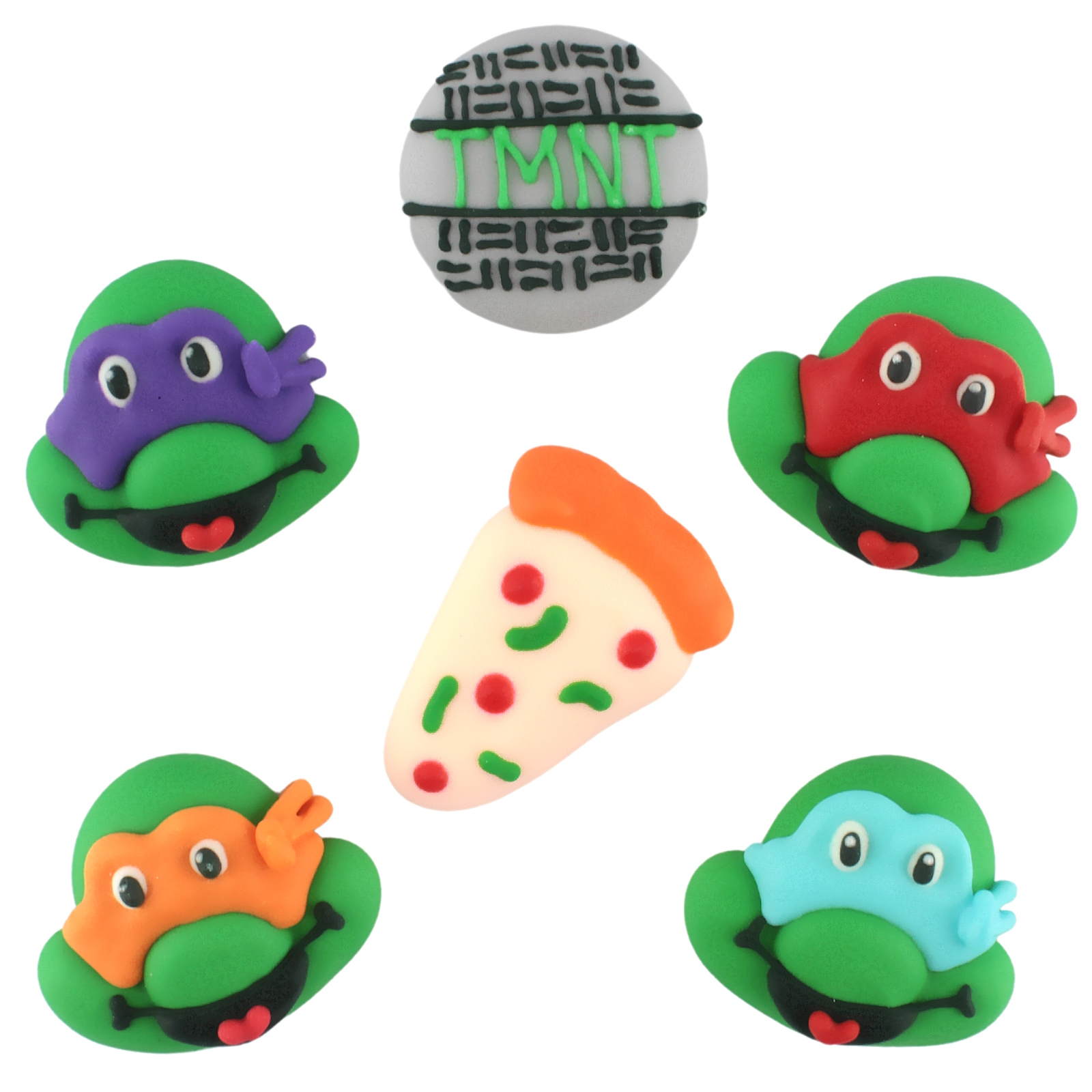 Teenage Mutant Ninja Turtles Edible Sugar Cupcake Decorations (Pack of 6) 