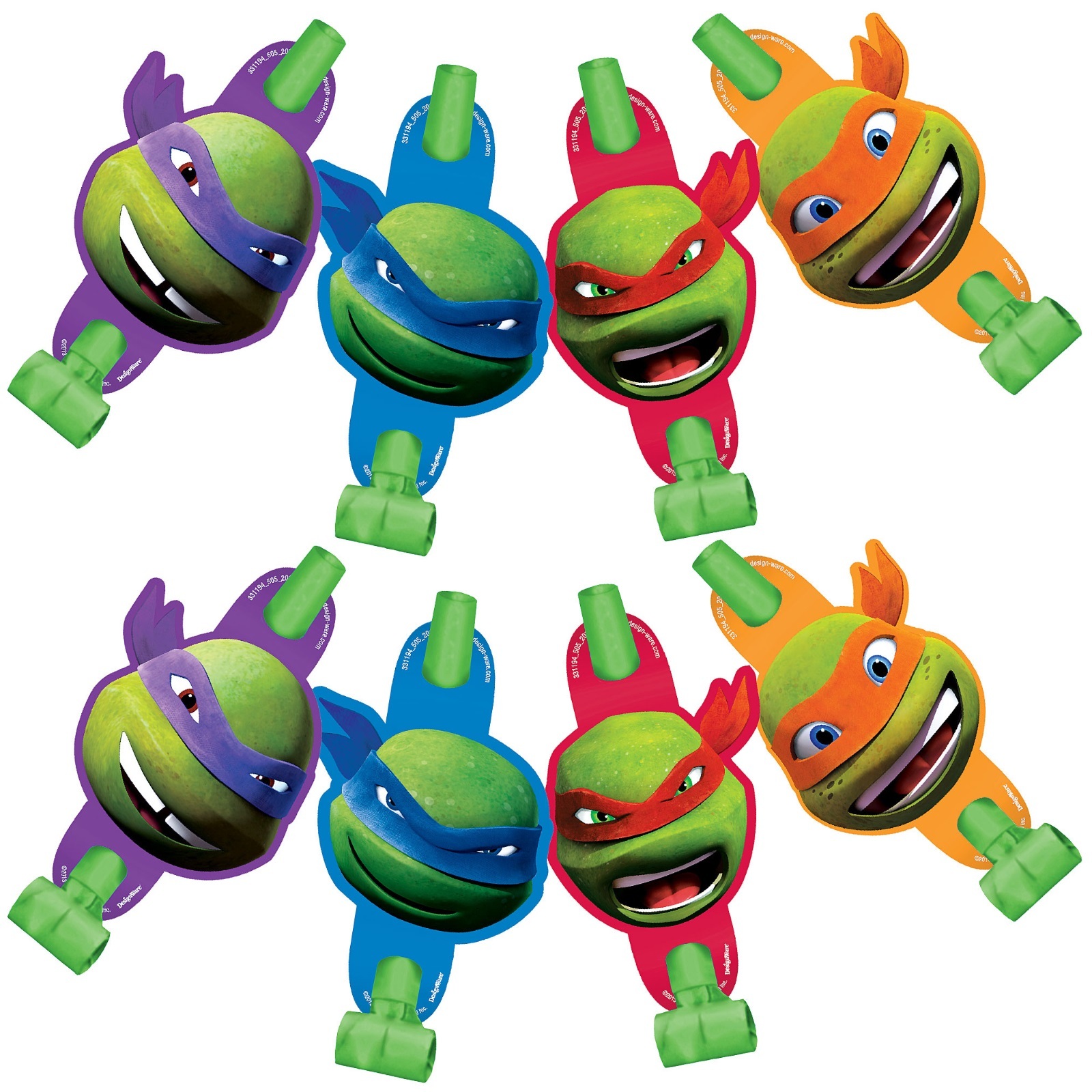 Teenage Mutant Ninja Turtles Party Blowers (Pack of 8)