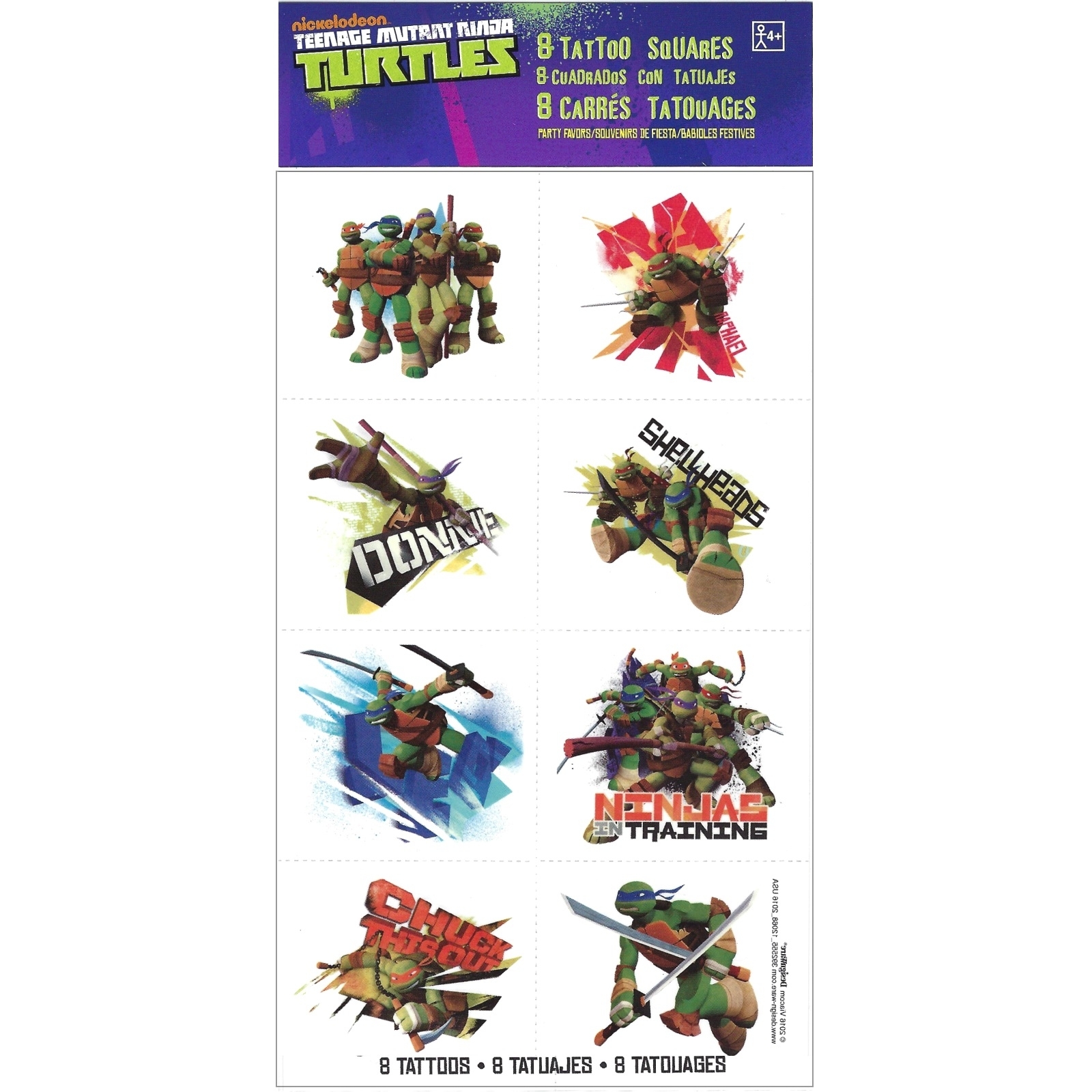 Teenage Mutant Ninja Turtles Tattoos (1 Sheet)