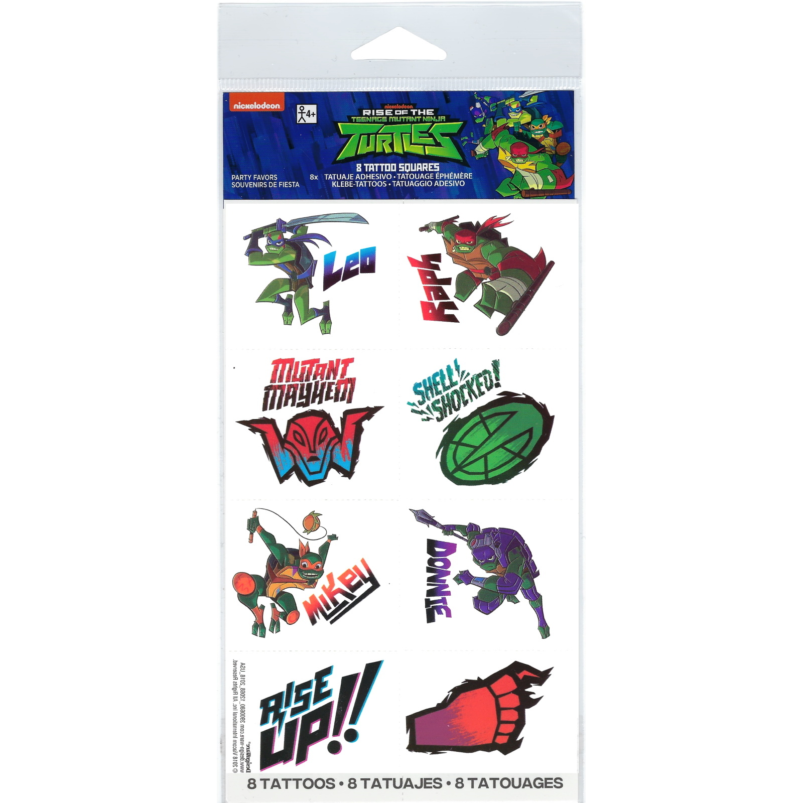 Rise Of The Teenage Mutant Ninja Turtles Tattoos (1 Sheet)