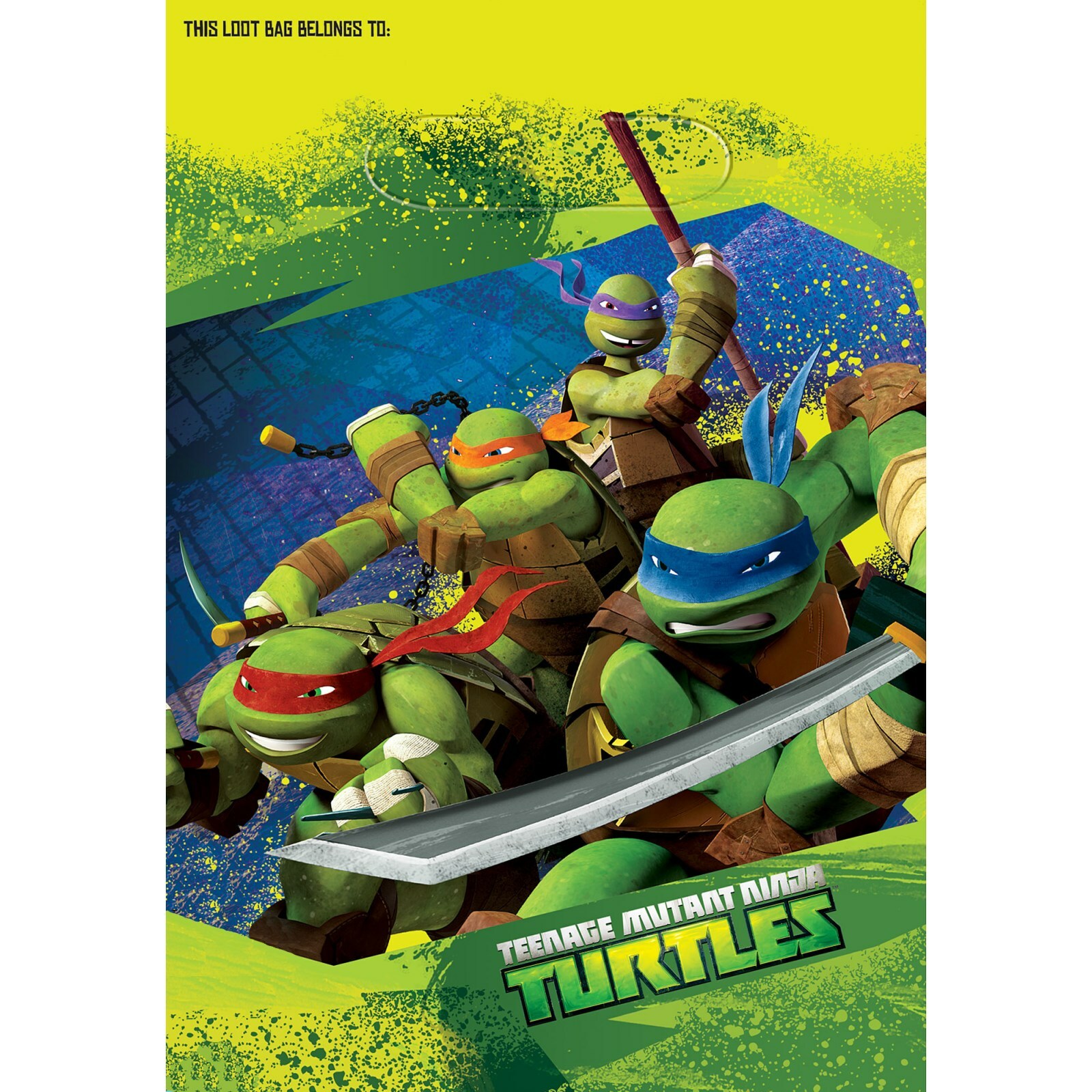 Teenage Mutant Ninja Turtles Lolly/Treat Bags (Pack of 8)