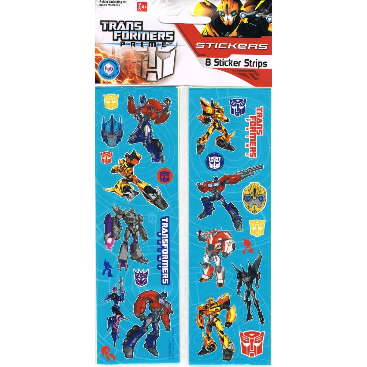 Transformers Prime Stickers (8 Sheets) | Transformers | Boys Birthday ...