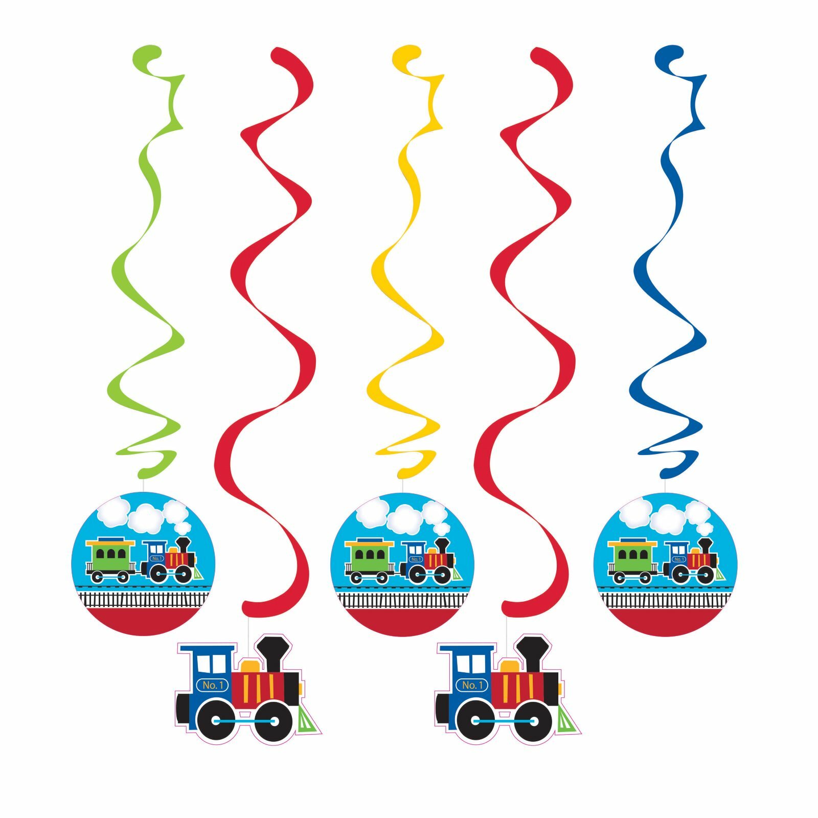 All Aboard Dangling Decorations (Pack of 5)