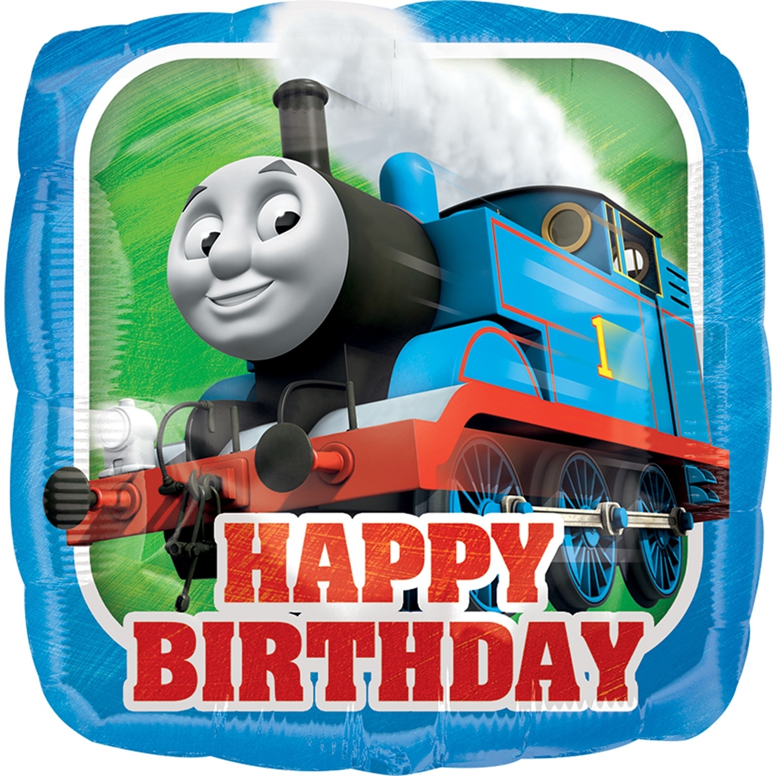 Thomas the Tank Engine Square Happy Birthday Helium Balloon
