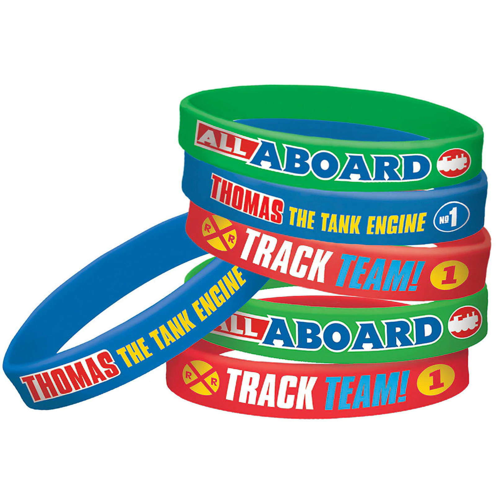 Thomas The Tank Engine All Aboard Wristbands (Pack of 6)