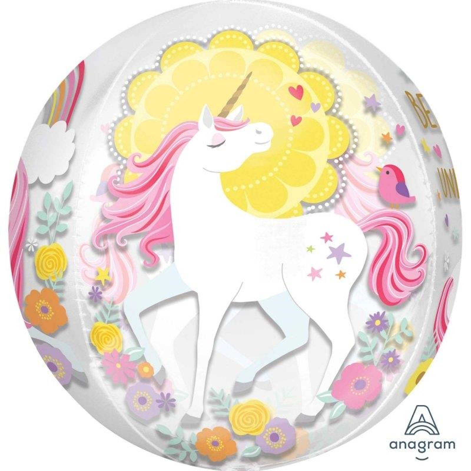 Orbz XL Magical Unicorn Clear Balloon