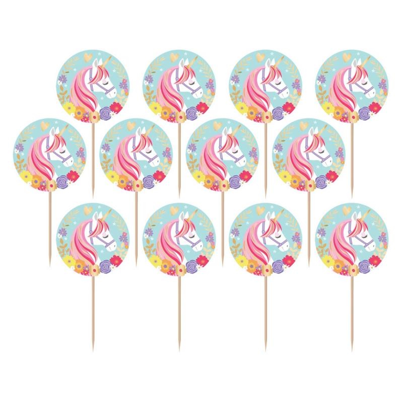 Magical Unicorn Cupcake Picks (Pack of 24)