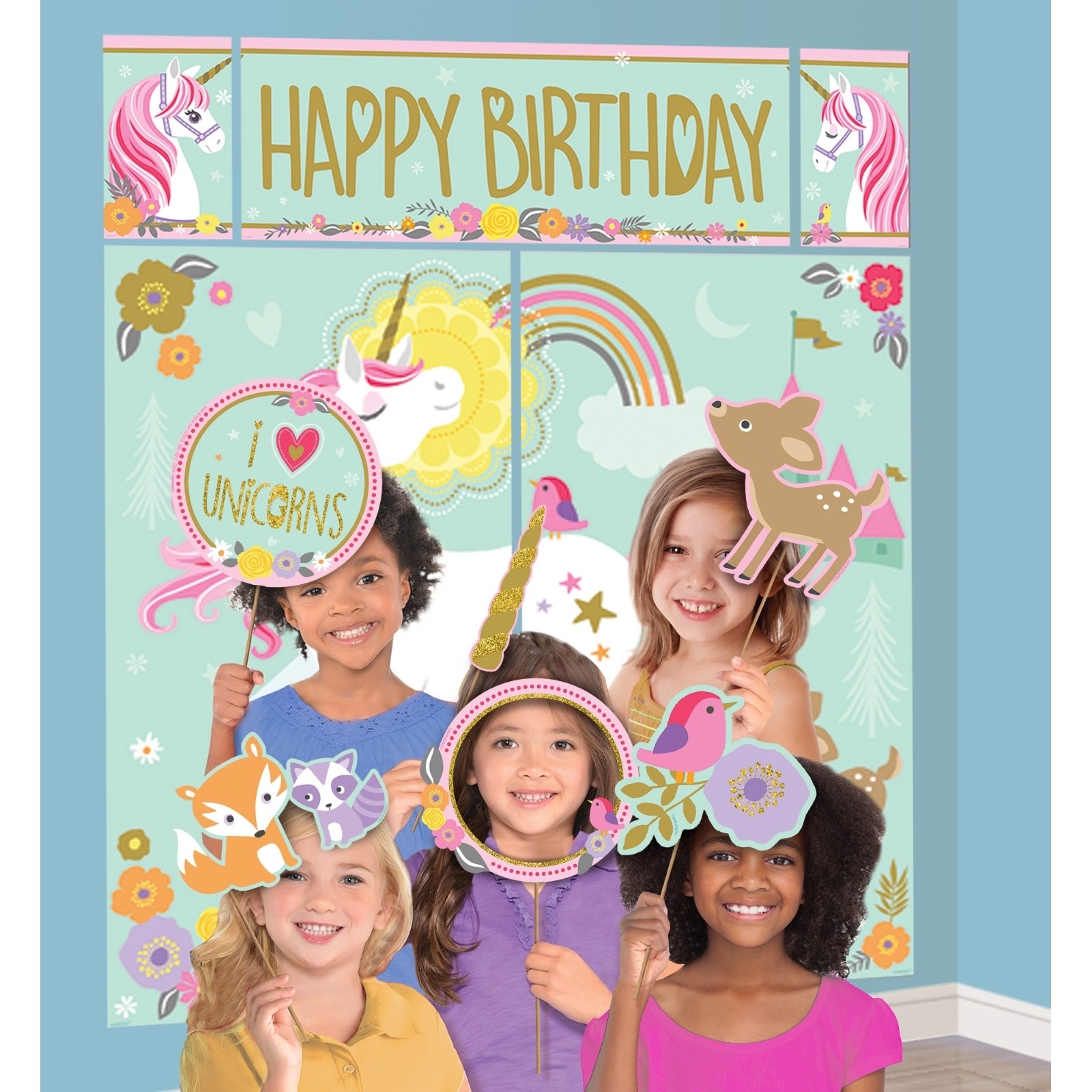 Magical Unicorn Scene Setter with Photo Props