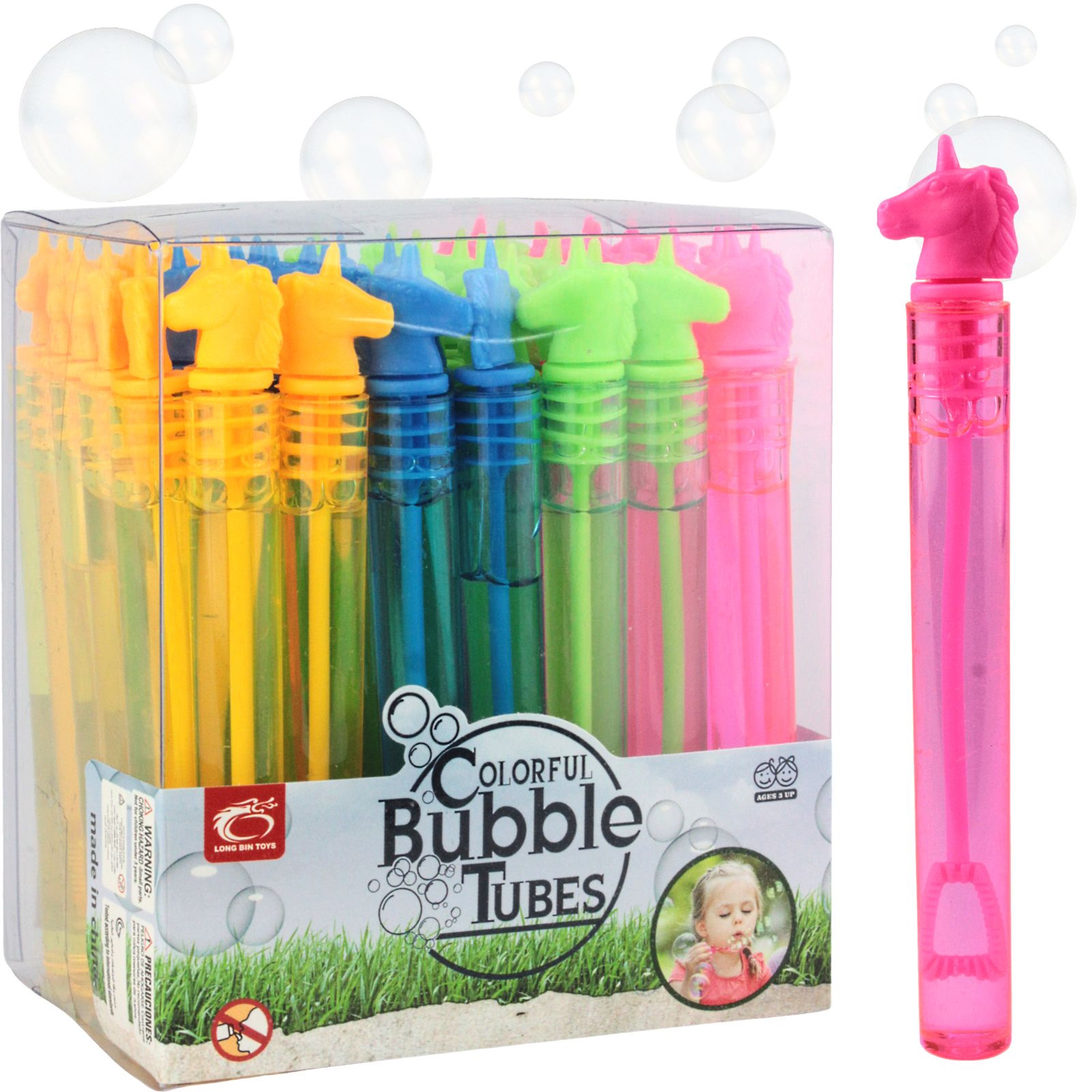48Pcs Mini Unicorn Bubble Wands