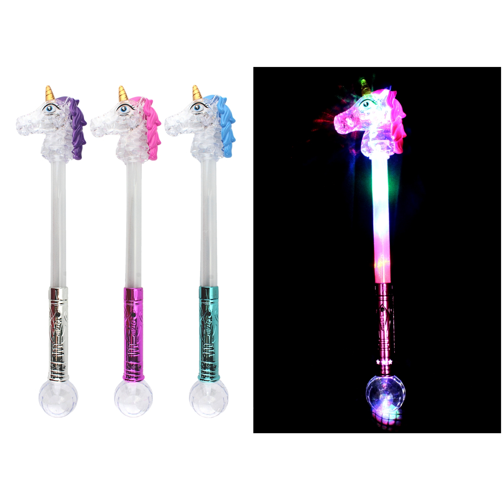 Flashing LED Unicorn Wand (1 Only)