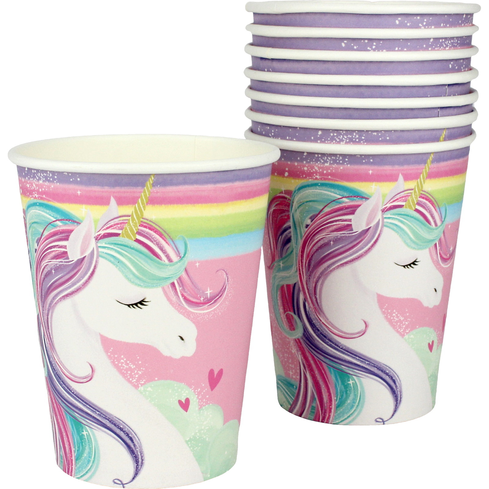 Unicorn Love Paper Cups (Pack of 8)
