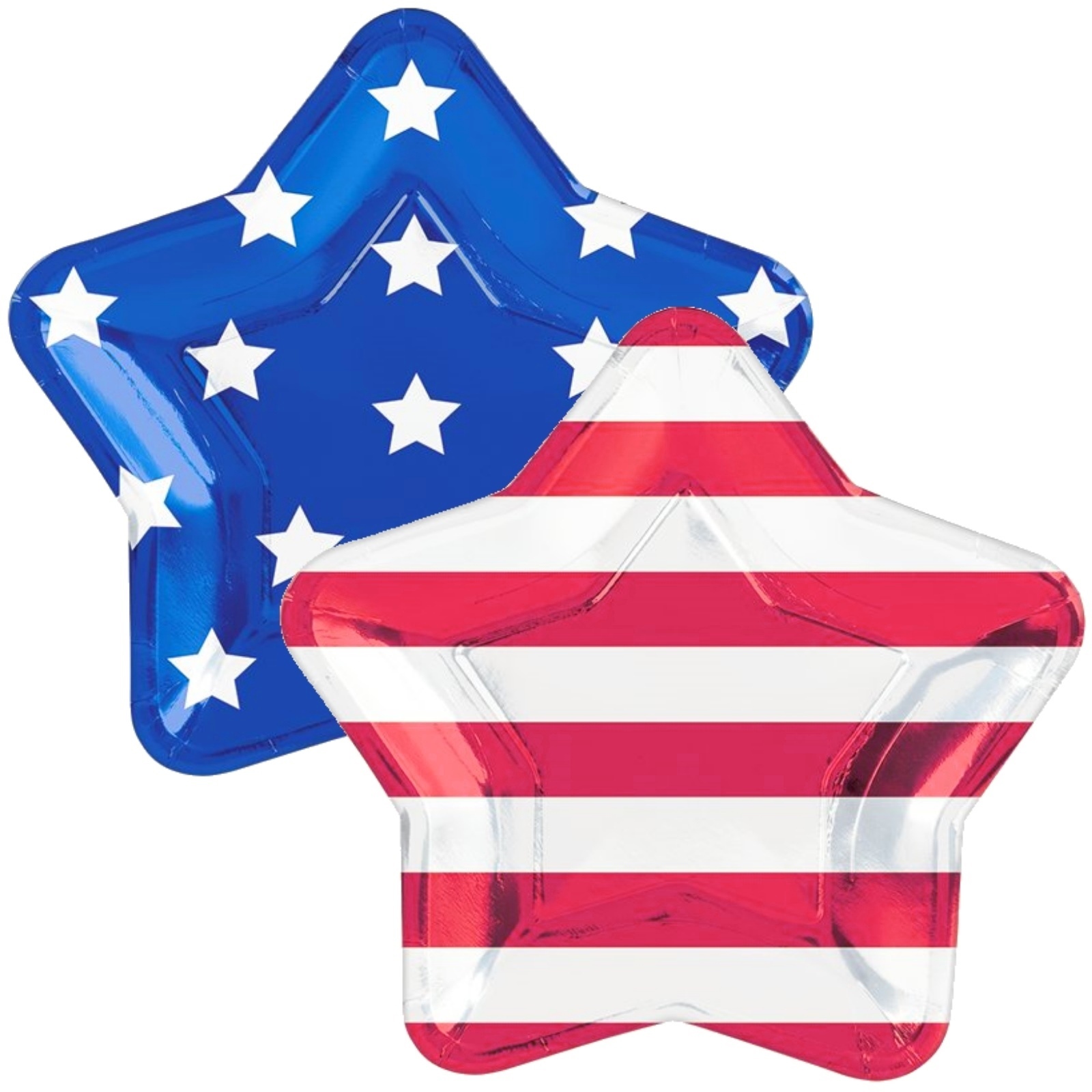 Celebrate USA Large Star Shaped Paper Plates (Pack of 10)