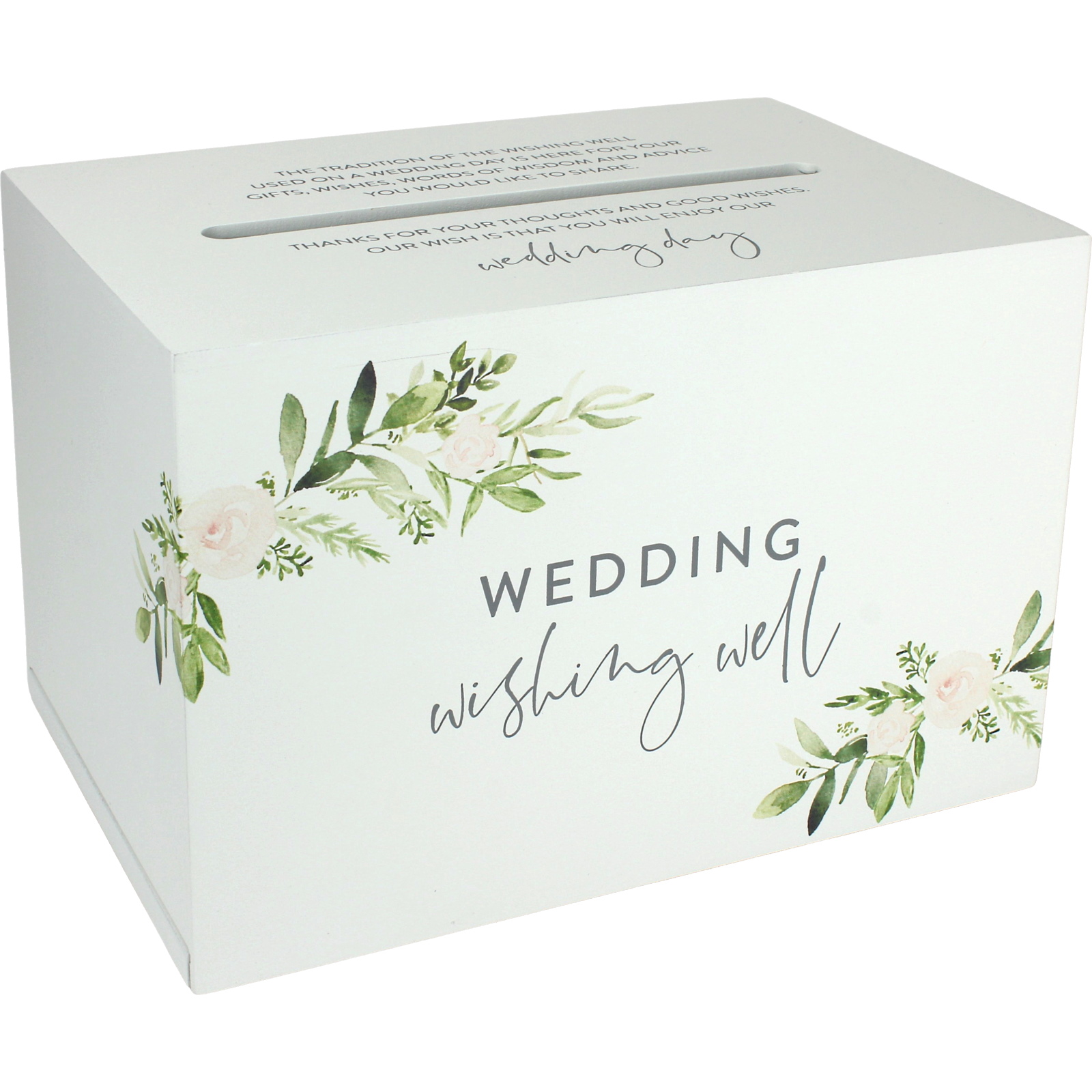 Botanical Wedding Wishing Well Wooden Box