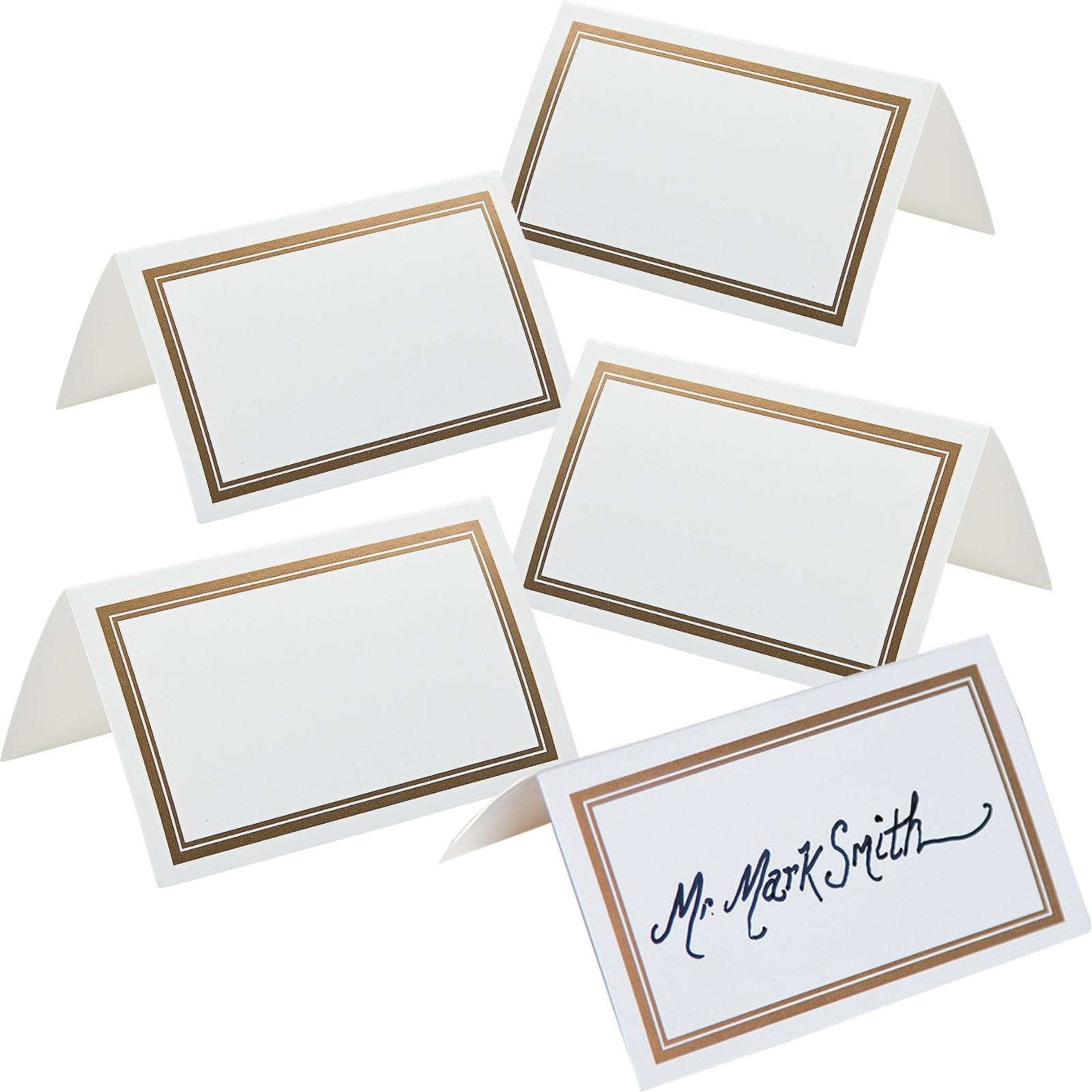 Gold Trim Place Cards (Pack of 50) 