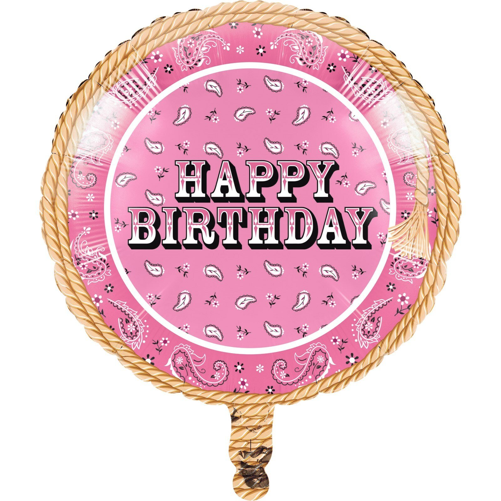 Pink Bandana Cowgirl Helium Balloon
