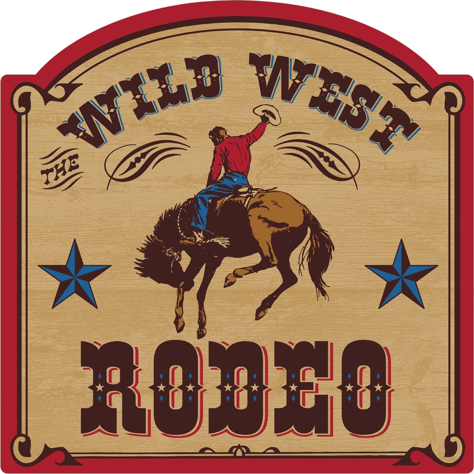 Western Rodeo Cardboard Sign Decoration