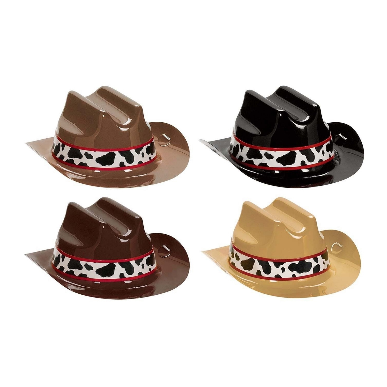 Mini Plastic Cowboy Hats (Pack of 8)