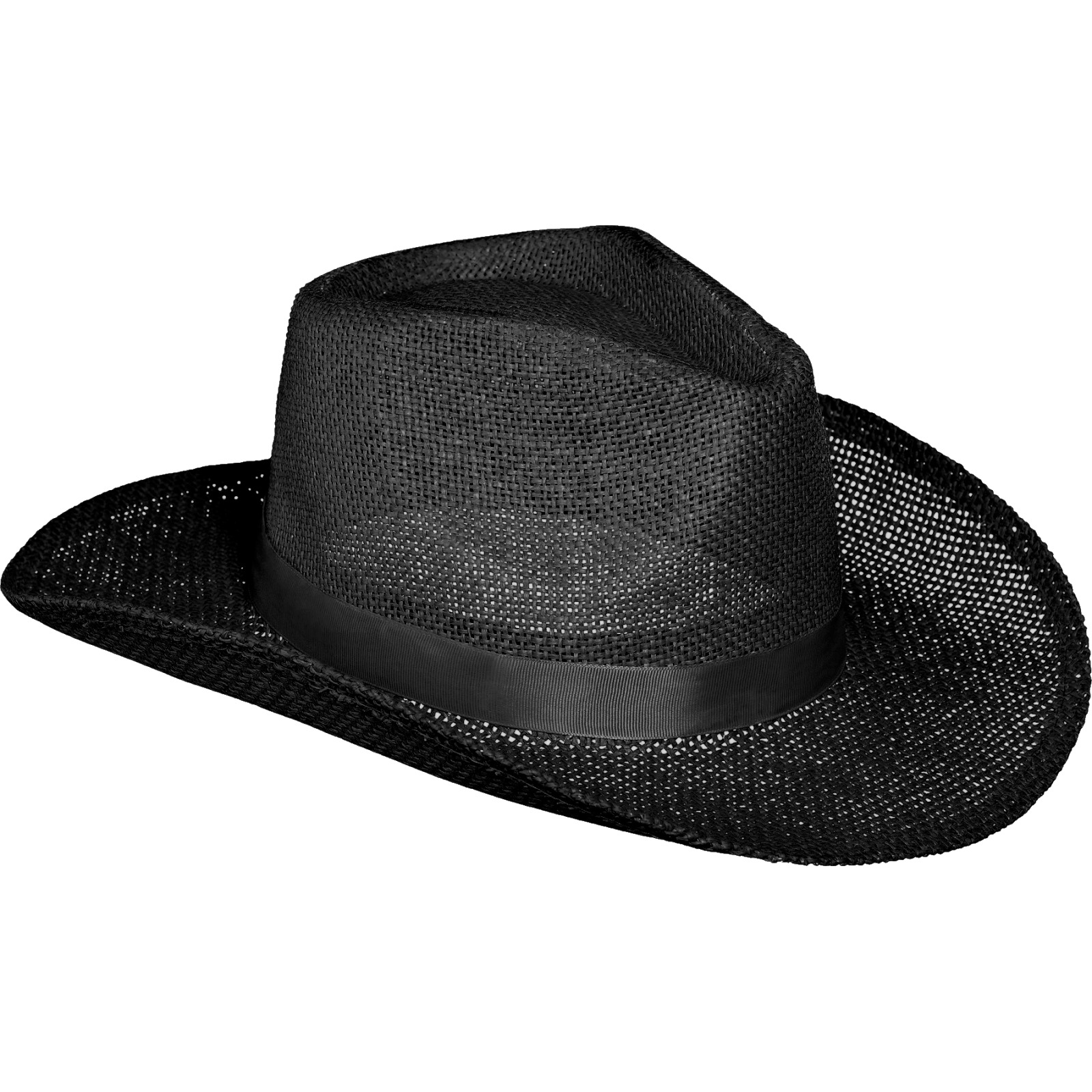 Adult Black Burlap Cowboy Hat