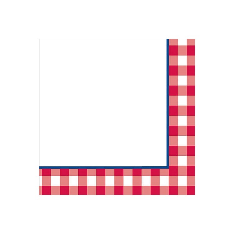 Gingham Fun Red Small Napkins / Serviettes (Pack of 16)