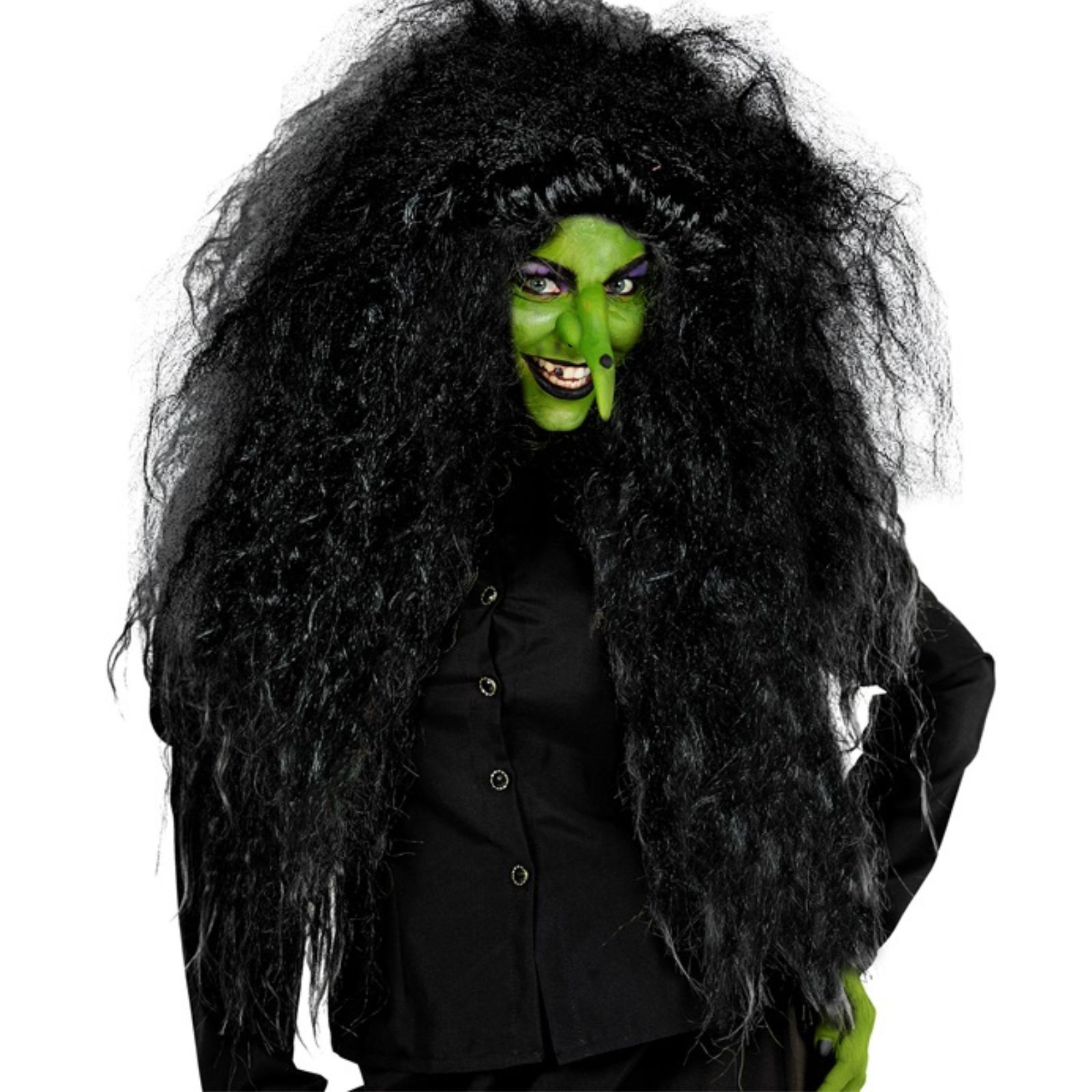 Adult Black Oversized Frizzy Wig